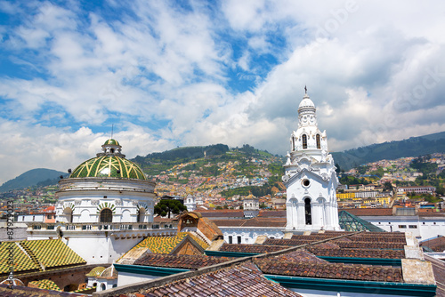 Quito Church and Hills