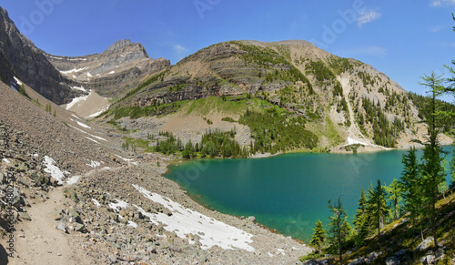 Lake Agnes - Beautiful mountain lake in the Canadian Rocky Mountains