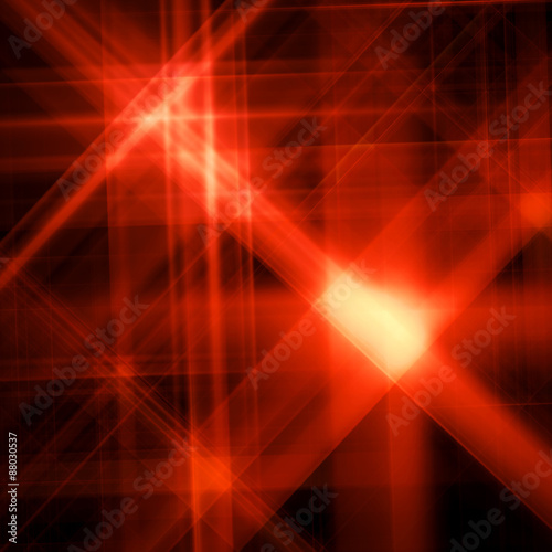 Abstract background with a shone red star