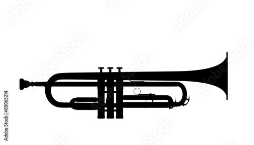 Silhouette of trumpet