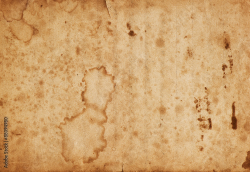 Used grungy stained paper texture. Vintage background