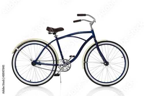 Beach cruiser isolated on white