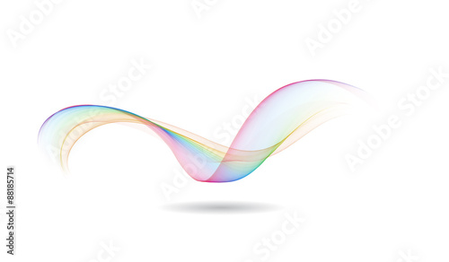 Abstract colored wave lines VECTOR.