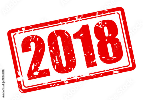 2018 red stamp text