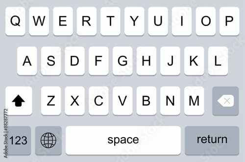 vector modern keyboard of smartphone,