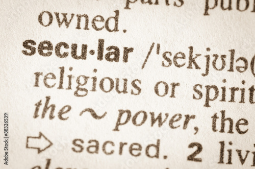 Dictionary definition of word secular