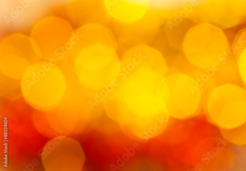 big yellow and red shimmering blured Xmas lights