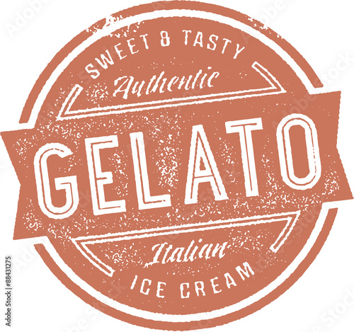 Vintage Italian Gelato Ice Cream Stamp