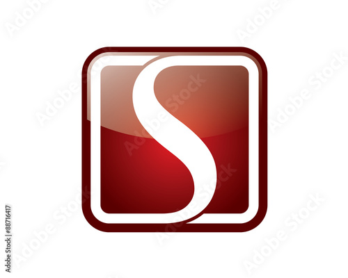 monogram anagram of square glossy initial letter S