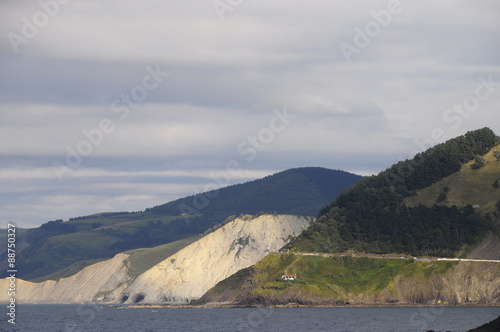 Landscape of wild coast in mutriku