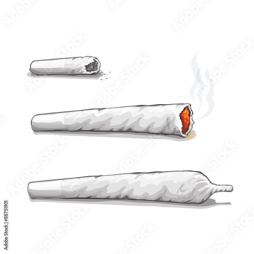Joint or spliff. Drug consumption, marijuana and smoking drugs