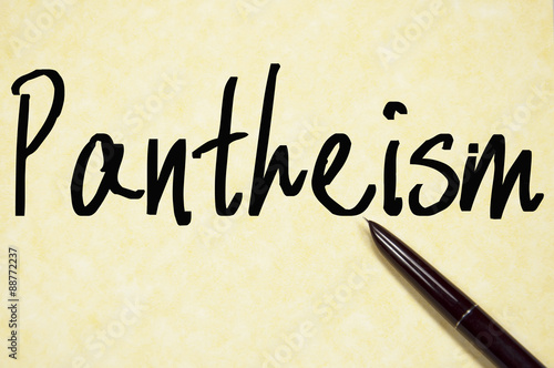 pantheism word write on paper