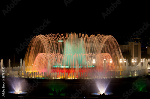 Magic Fountain by Night in Barcelona