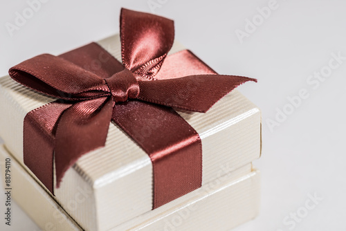 Gift box on white background