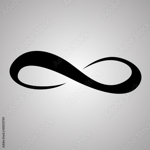infinity symbol unlimited sign vector icon