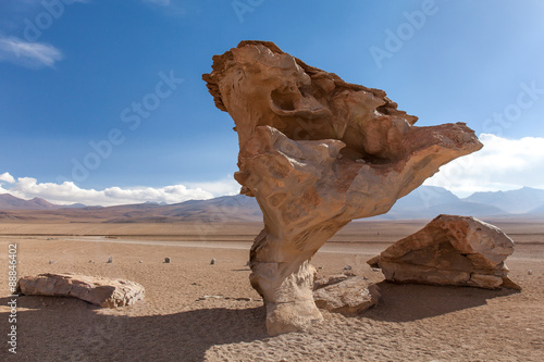 Formazione rocciosa ( Arbol de piedra ) , deserto del Siloli, Bolivia