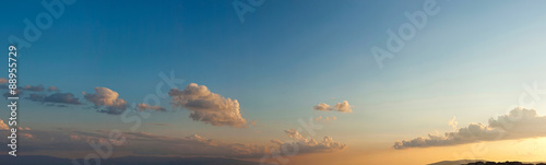 Beautiful sunset sky. Sky Background.