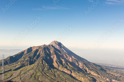 A view of Merapi volcano in Java in Indonesia