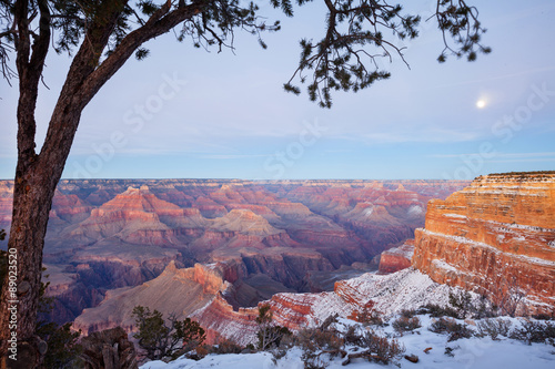 View of Grand Canyon in Winter