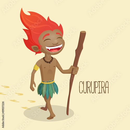 Curupira, guardian of forests - legend of the brazilian folklore