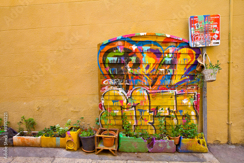 Graffiti dans le quartier,Marseille