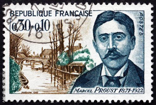 Postage stamp France 1966 Marcel Proust, French Novelist