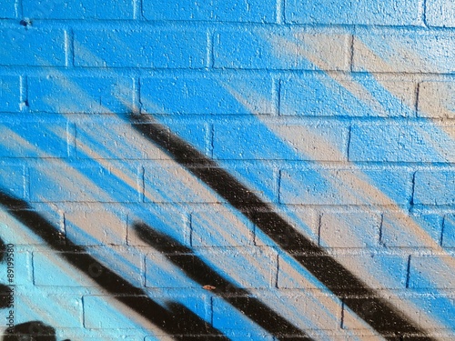 Painted Wall: Colorful Abstract Pattern in Detail of Graffiti 