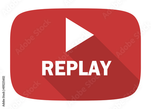 replay flat design modern icon