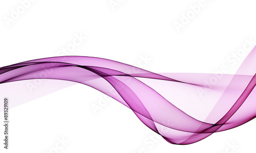 Magiczna forma fioletowego dymu. streszczenie fiolet na białym tle