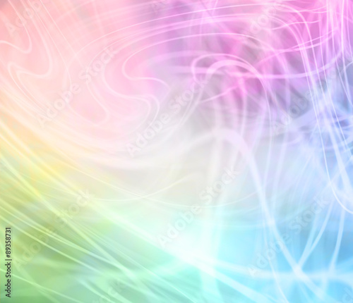 Rainbow Colored Swirling Graphic Background - Transparent random swirling lines on a rainbow colored background