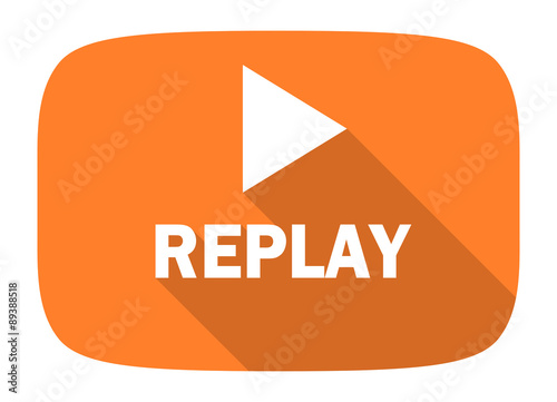 replay flat design modern icon