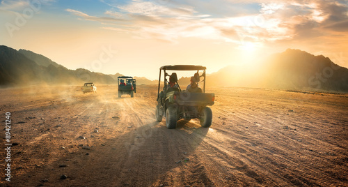 Buggies in desert