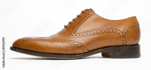 English Full Brogue Brown Shoe Profile
