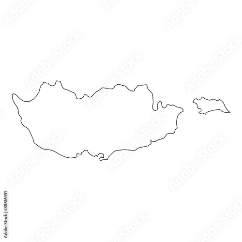 High detailed Outline of the country of Cyprus