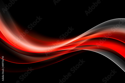 Abstract Red Waves Art Background