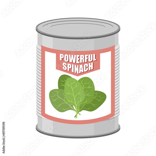 Powerful spinach. Canned spinach. Canning pot with lettuce leave