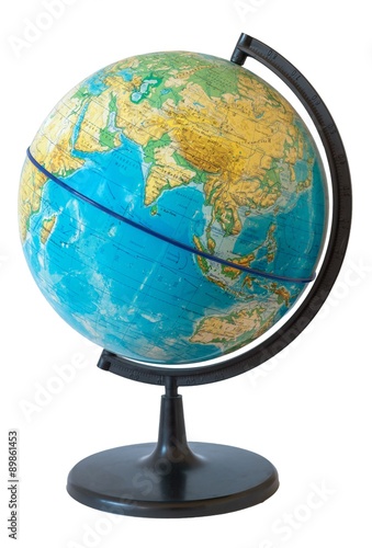  Globe. Physical map. Eastern hemisphere