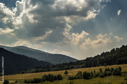 An incredible panorama from the Bieszczadys mountains.