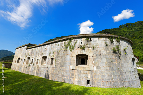 Fort Larino - First World War / Fort Larino (1860) in Lardaro, Trentino, Italy. Austro Hungarian fortress of first world war built in Chiese Valley