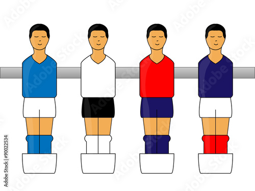 Table Football Figures with European Uniforms 1