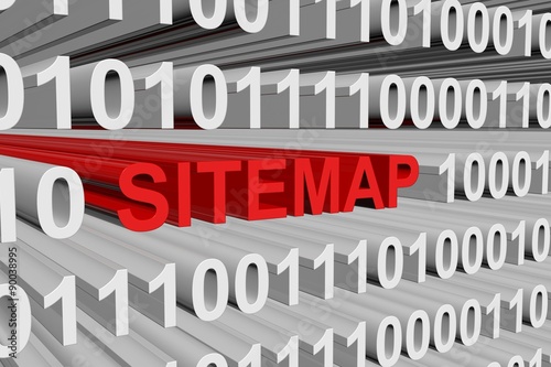 Sitemap is presented in the form of binary code