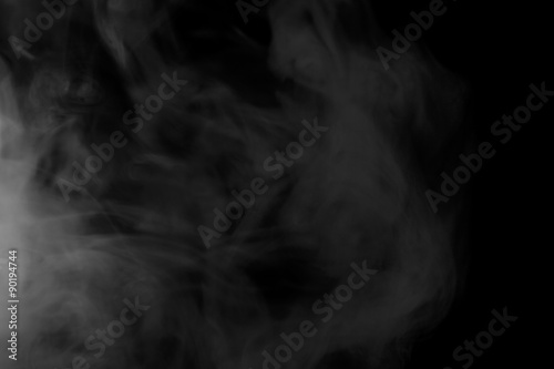 Abstract smoke hookah on a black background.