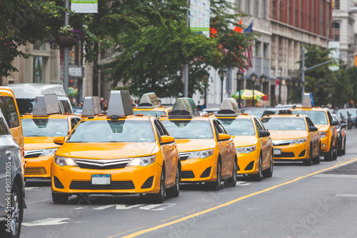Typowy żółty taxi w Nowym Jorku