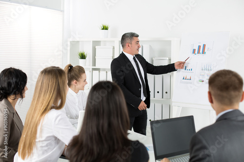Business people meeting in office to discuss project