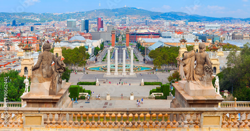 Placa De Espanya is the most famous square in the centre of Barcelona City
