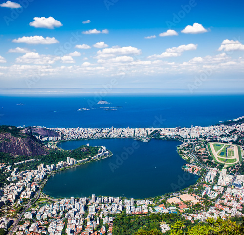 View of the Ipanema , Lagoa and Leblon in Rio de Janeiro, Brazil