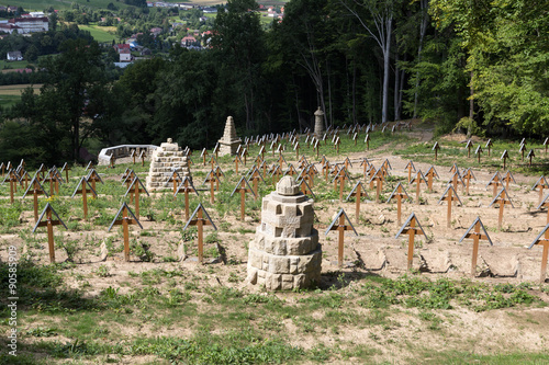 The old military cemetery form first world war in Luzna Pustki- battle of Gorlice - Poland