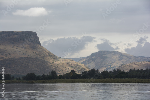 Israel, Landschaft am See Genezareth.