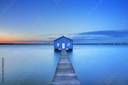 Sunrise at Matilda Bay boathouse in Perth, Australia