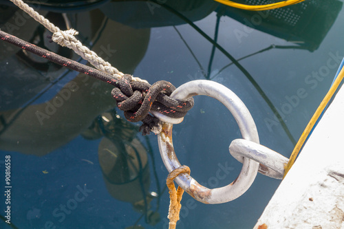 mooring ring for ships to port